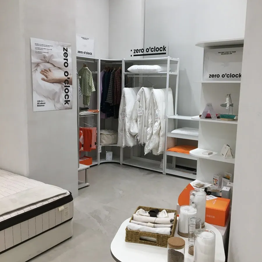 Café space with furniture and decor items