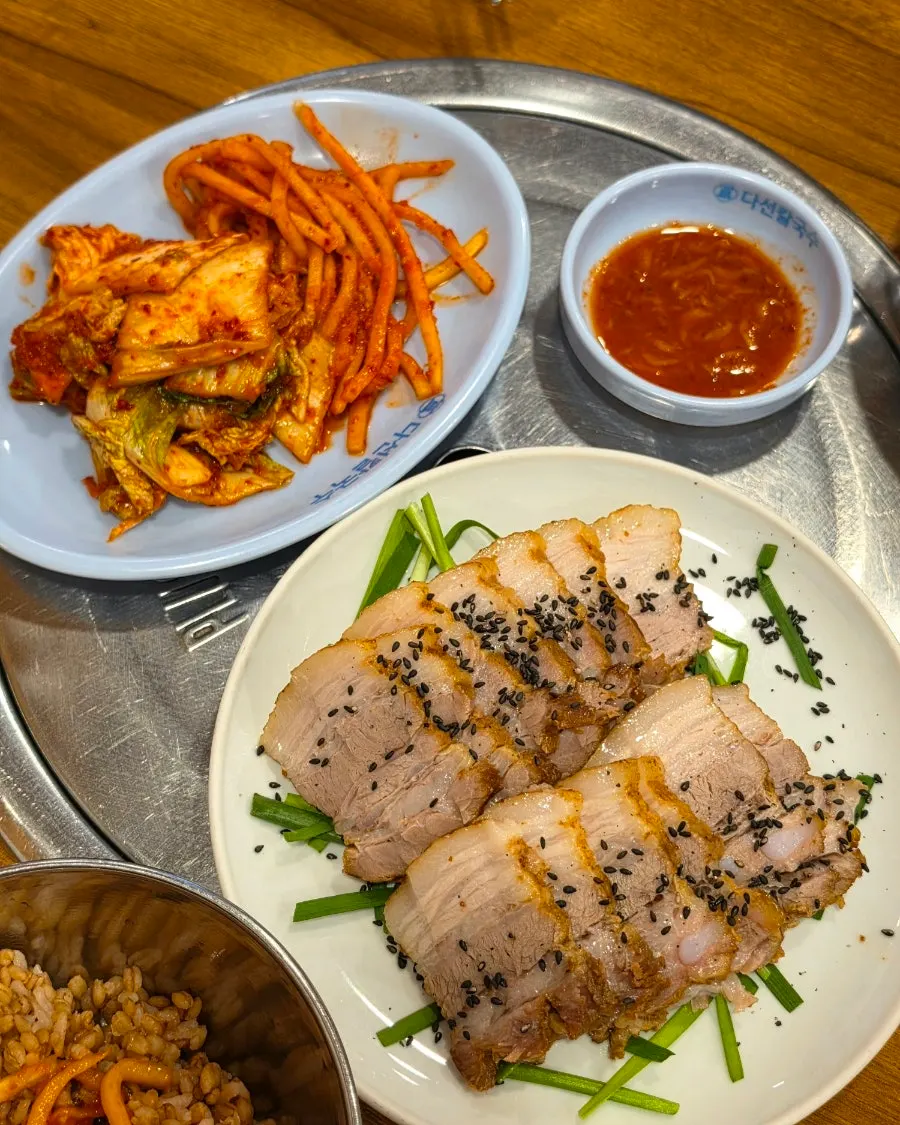 다선칼국수 접시수육 클로즈업