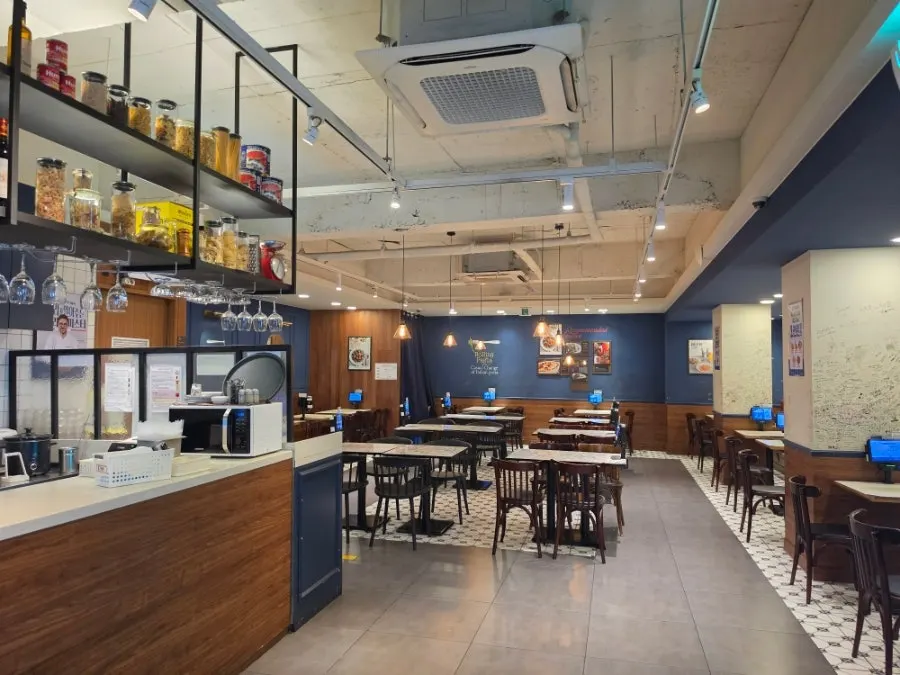 View of Rolling Pasta's spacious interior