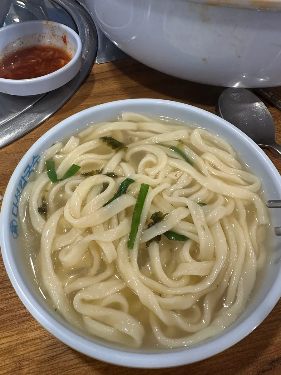 Plain white kalguksu ordered for the child