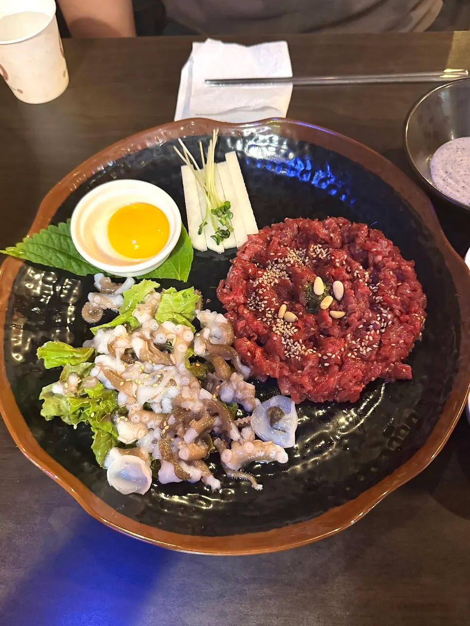 산낙 한우육회 2인 상차림