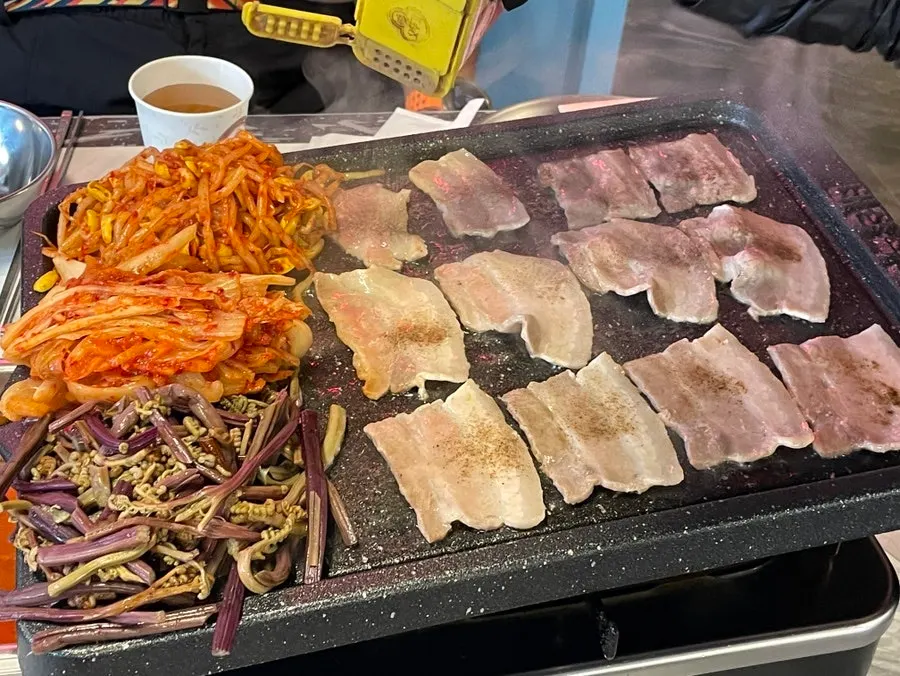 Meal after ordering additional meat