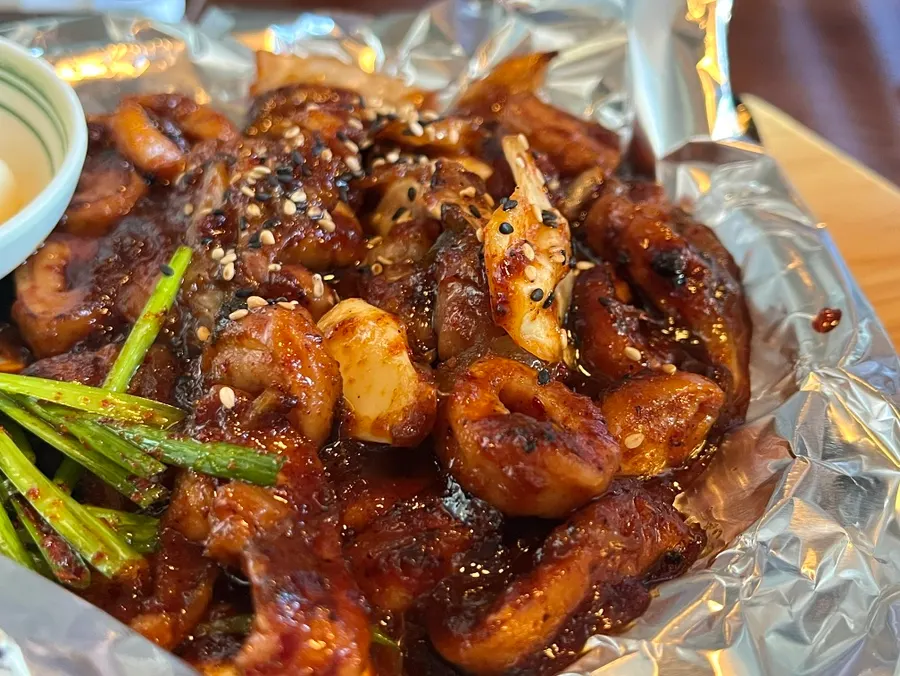 숯불양념막창구이 한 접시