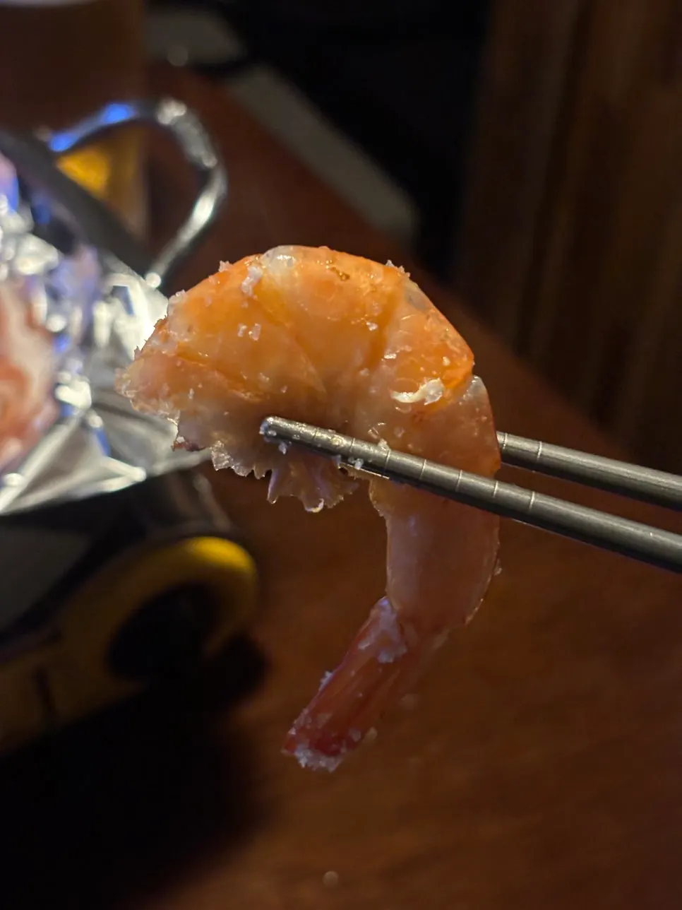 Peeled tiger prawn body meat