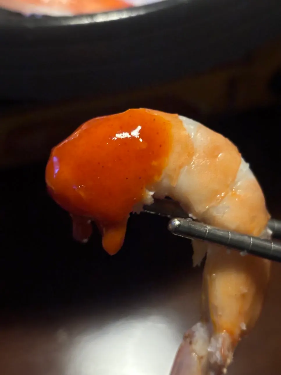 Grilled tiger prawn dipped in chojang sauce