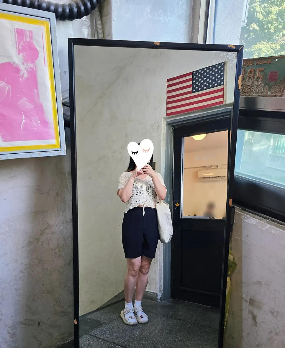 Café entrance with retro posters