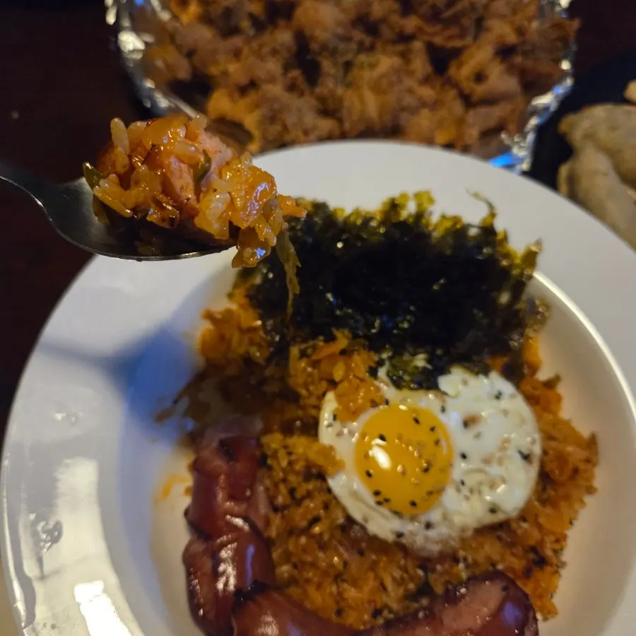 Close-up of the boneless fried chicken