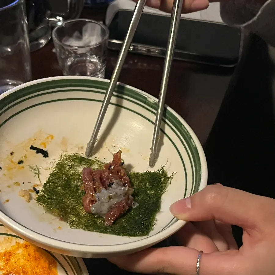 Daechang and chicken thigh meat in the gopdoritang