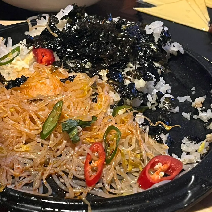 Gopdoritang and other dishes laid out together on the table