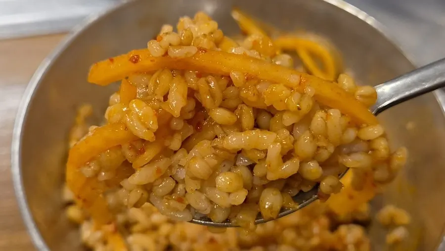 Barley rice served before the meal