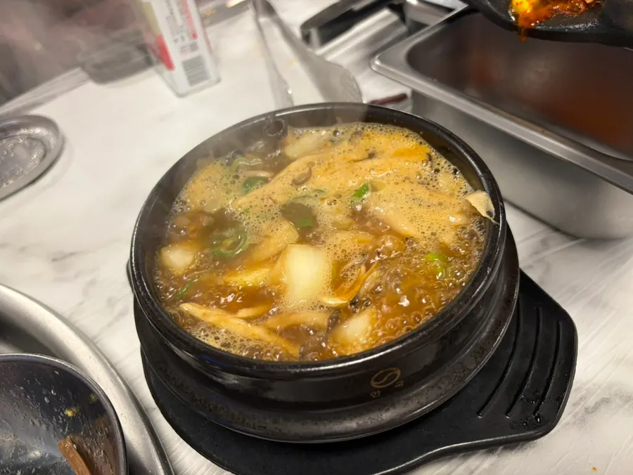 Doenjang stew with zucchini