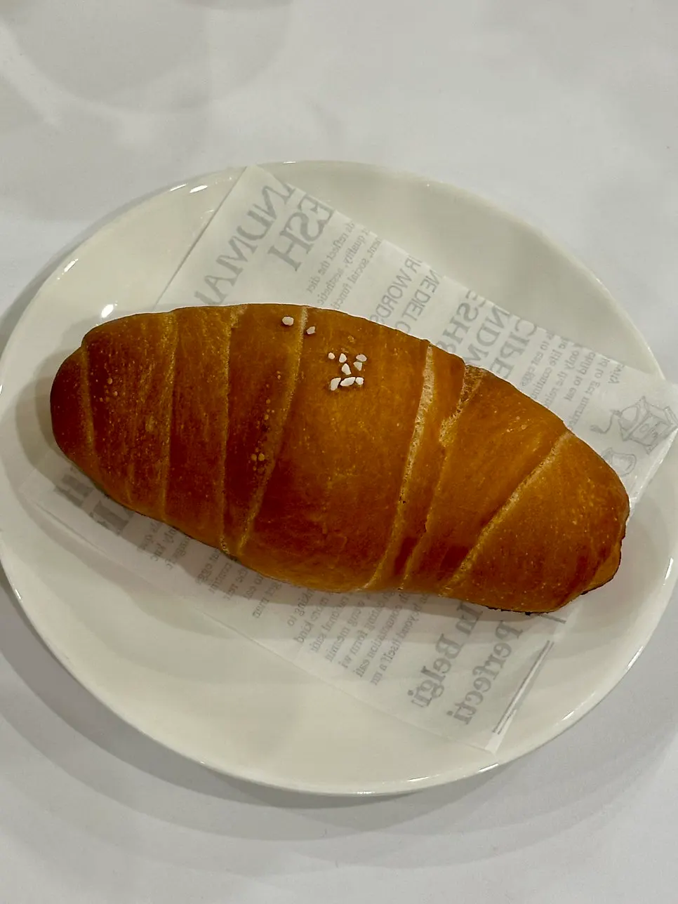 Ordered drinks and salt bread