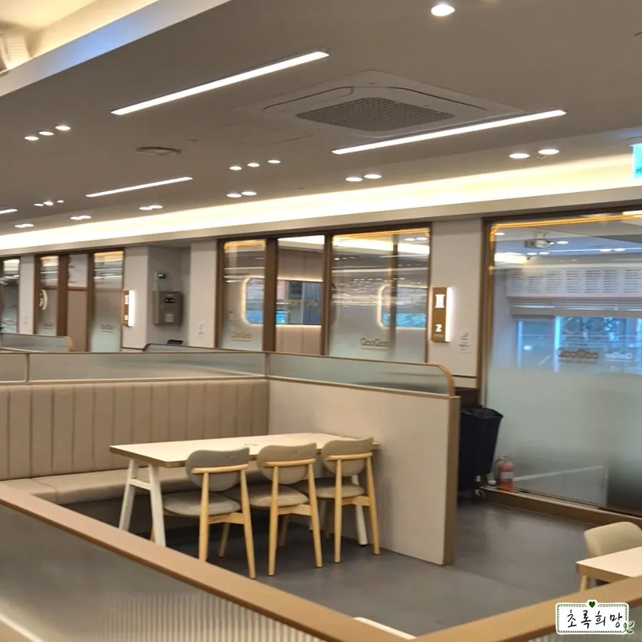 Buffet food area in front of the entrance