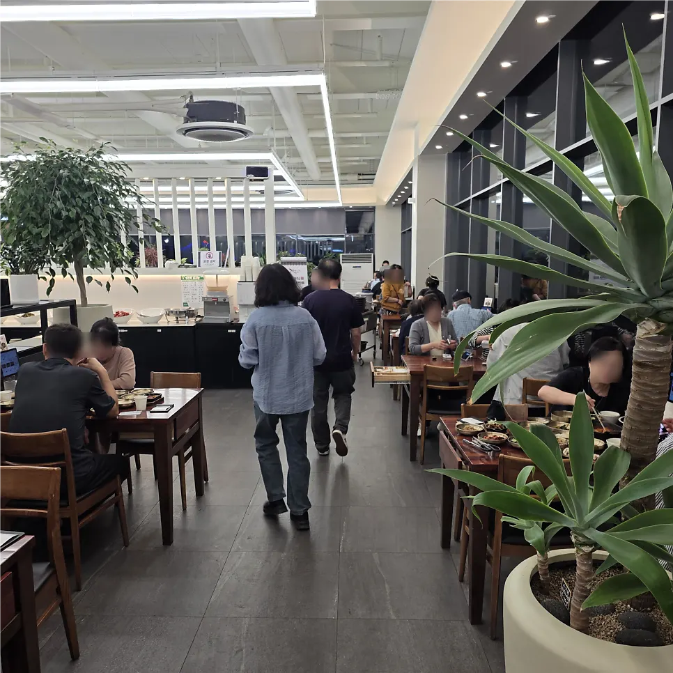 Interior with seating arranged generously