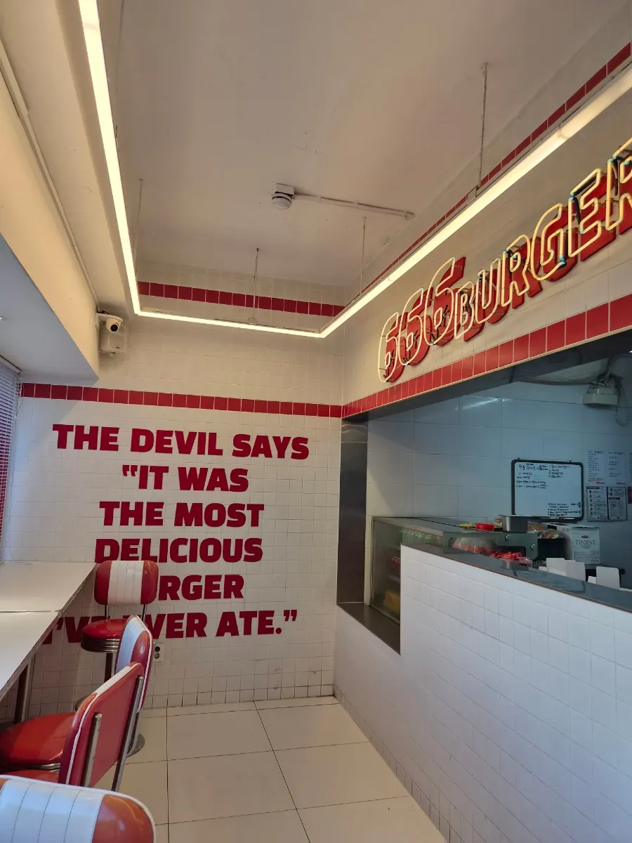 Kiosk inside 666 Burger Main Branch