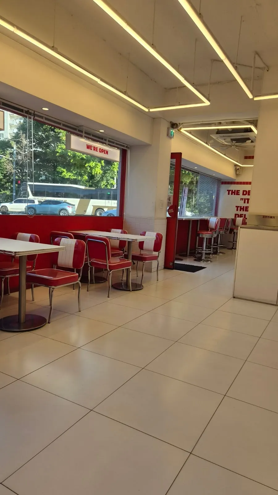 Clean interior of 666 Burger Main Branch