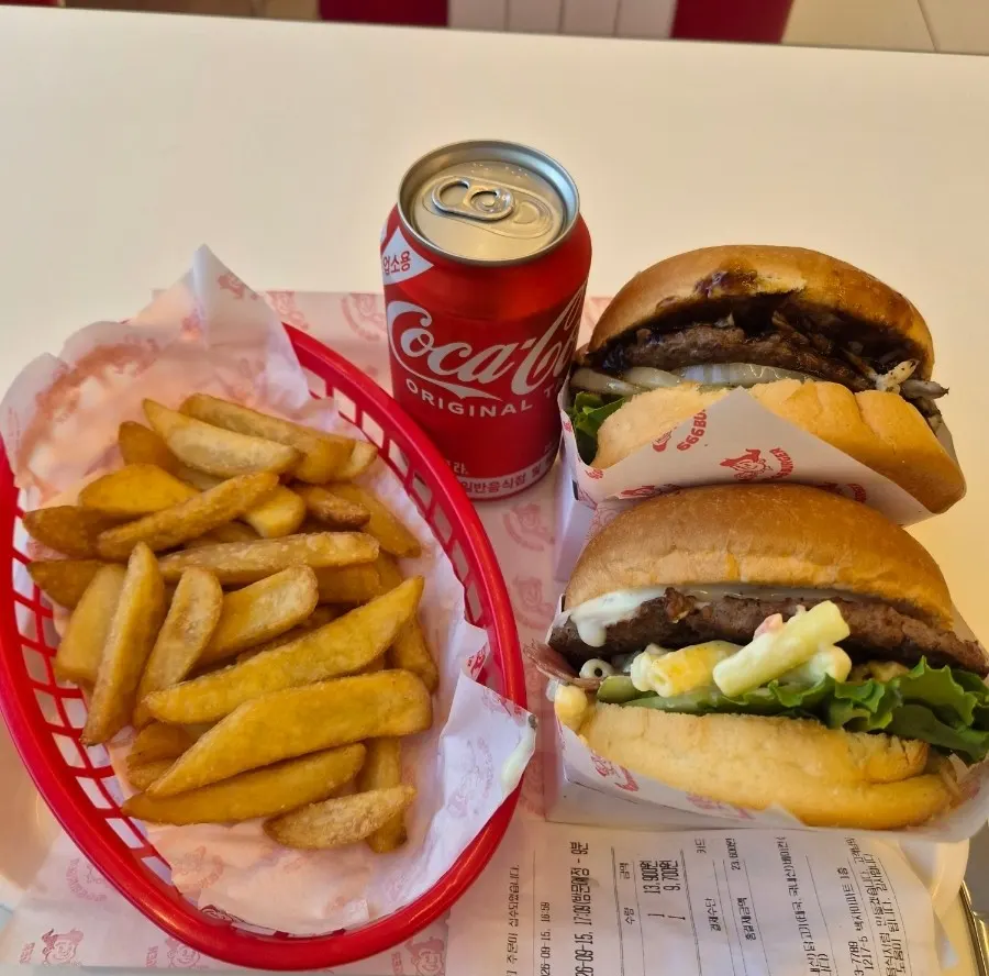 Close-up of the Real Bulgogi Burger at 666 Burger Main Branch