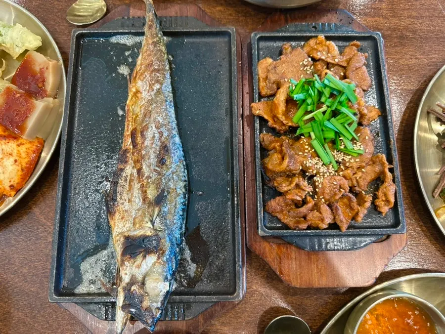 The full barley rice mackerel set