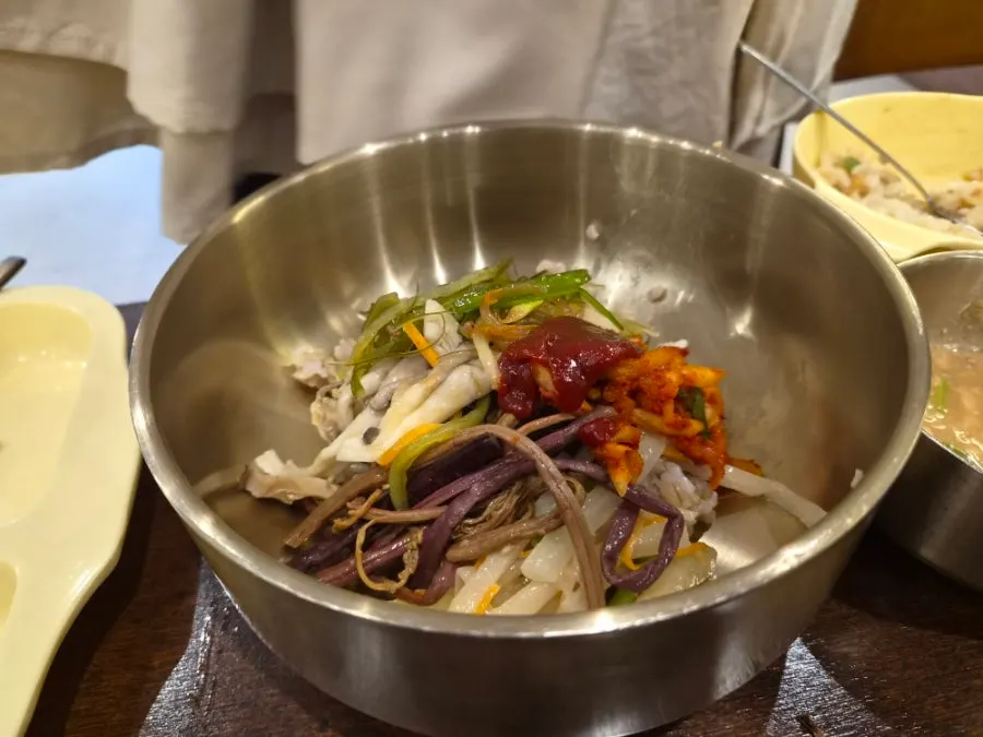 Barley rice mixed with namul