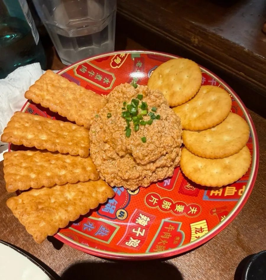 Close-up of the monkfish liver dish ankimo