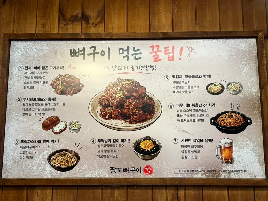 Paldo Ppyeogui menu and spice-level choices