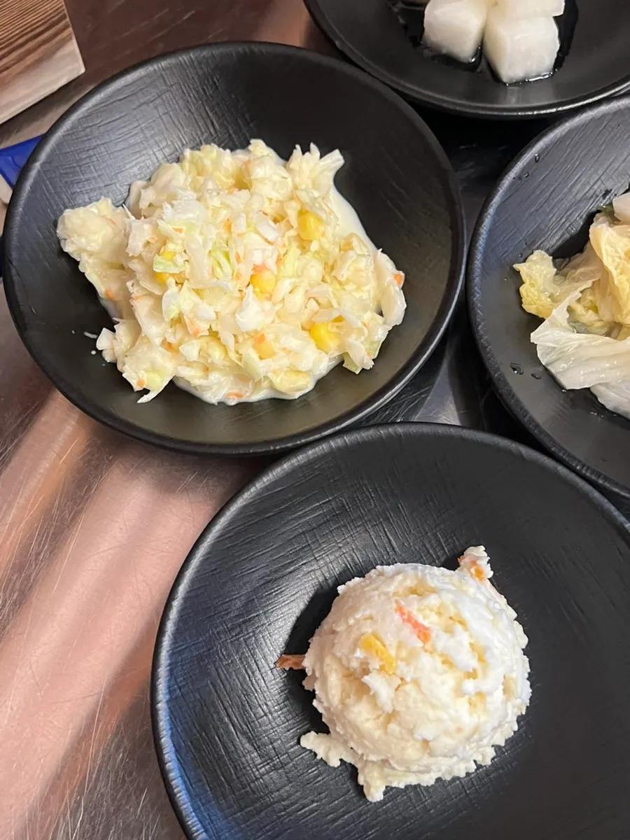 Potato salad and coleslaw side dishes