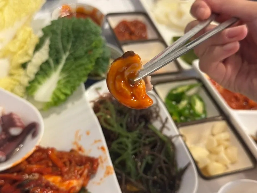 부드러운 활통문어와 문어 머리