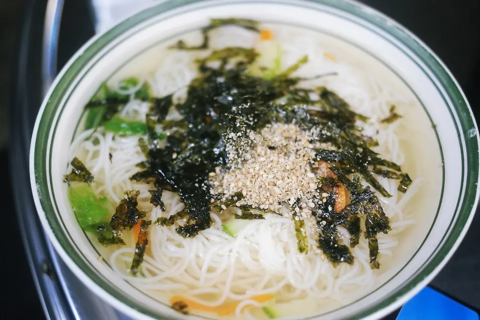 Cold jchi noodles ordered at the restaurant
