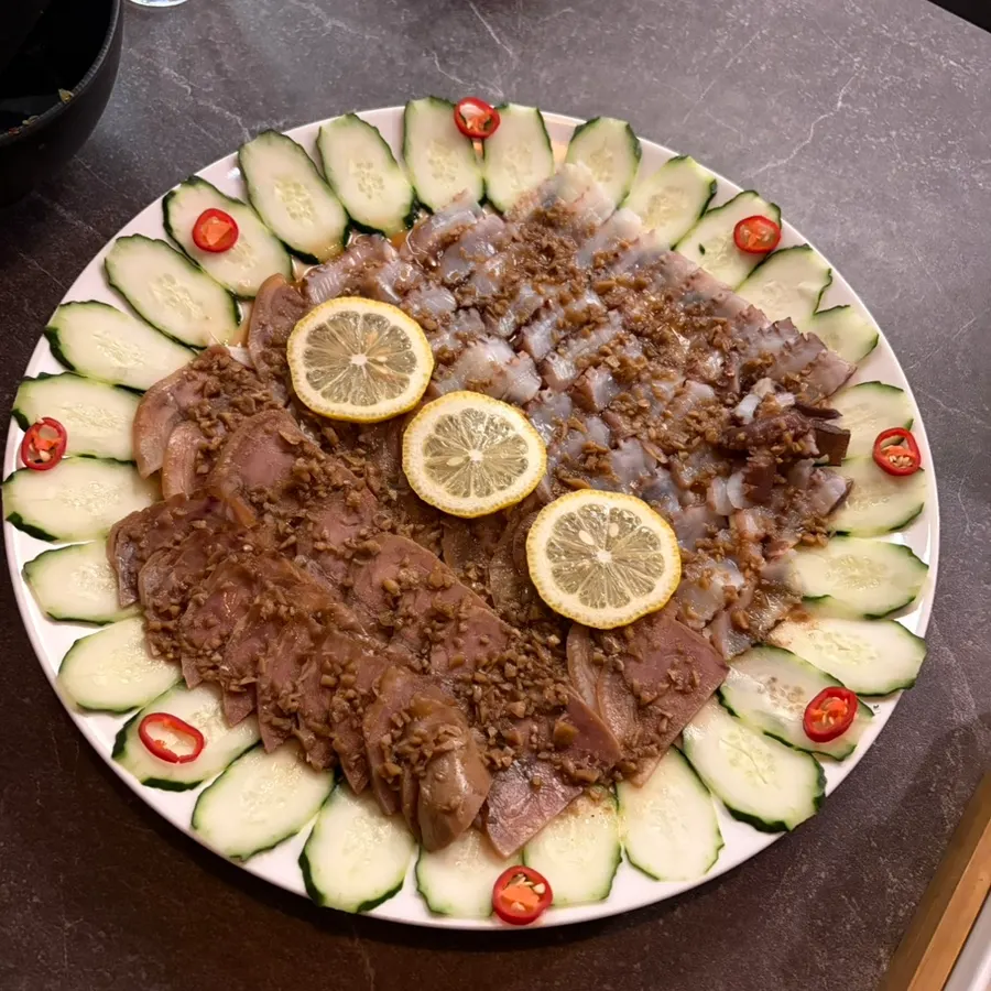 A plate of spicy octopus and pork at Dari Yeodeolgae