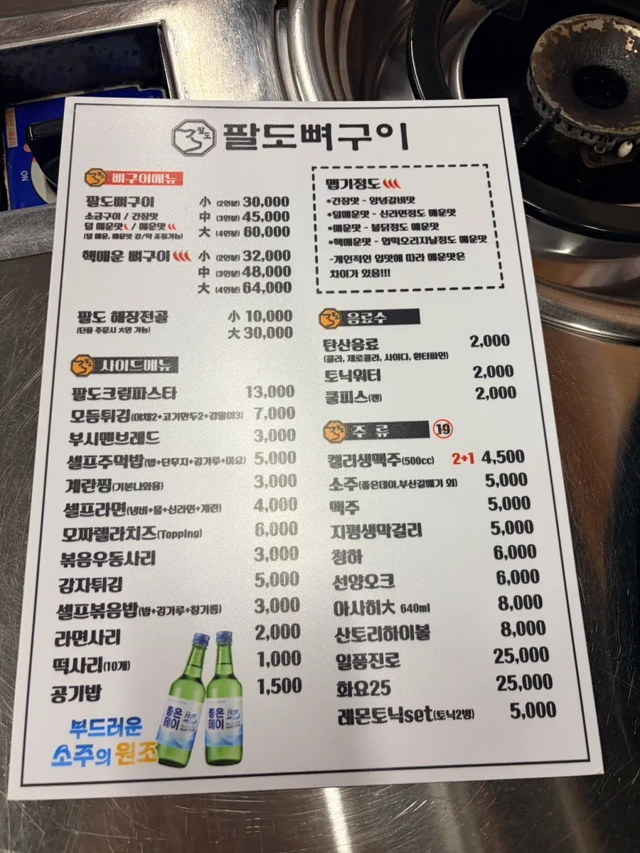 Paldo Ppyeogui set menu