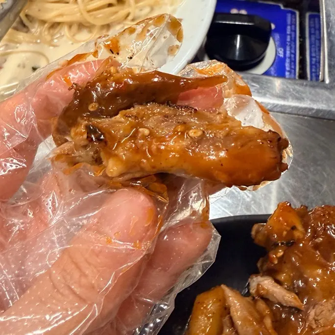 Pulling meat from the bone