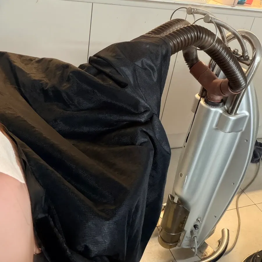 Perm solution application and shampoo process for damaged hair
