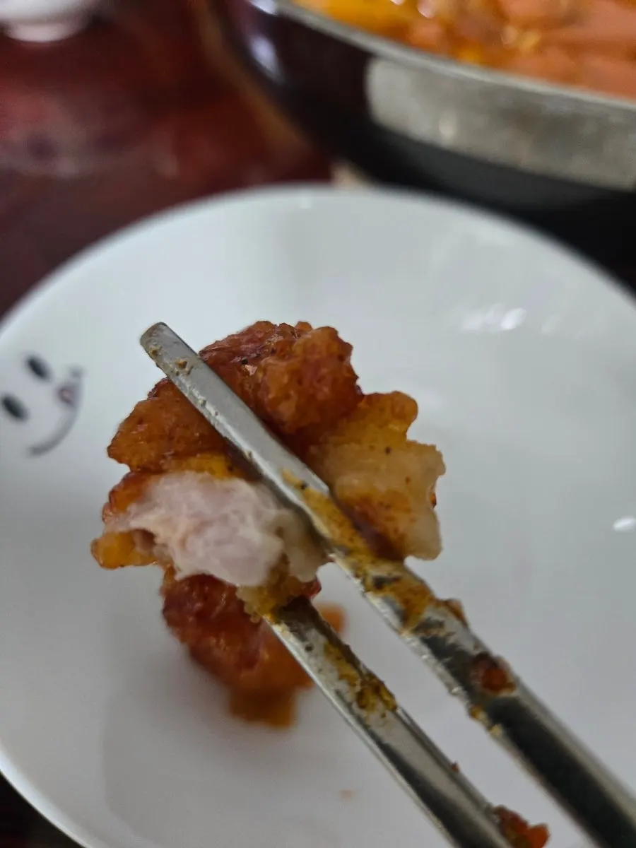 가족 간식으로 먹은 포장 치킨