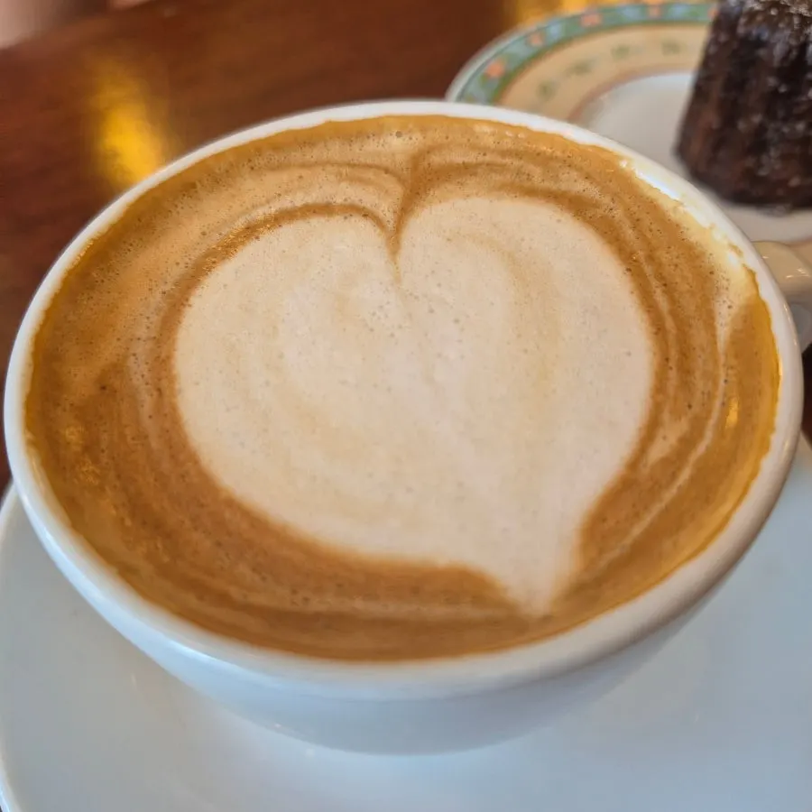 Caffè latte made with soy milk