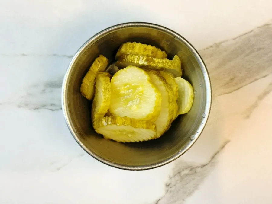 Pickles served with the order