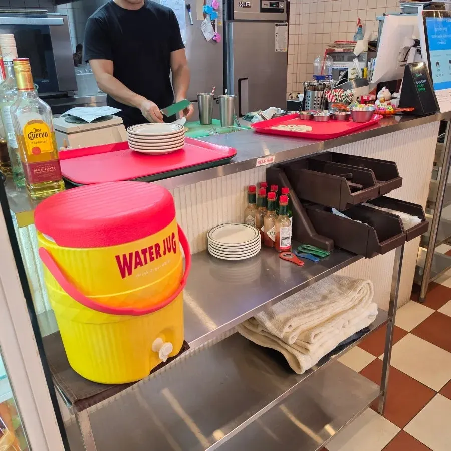 Casual interior of Taco Dot Mangwon Market Main Branch