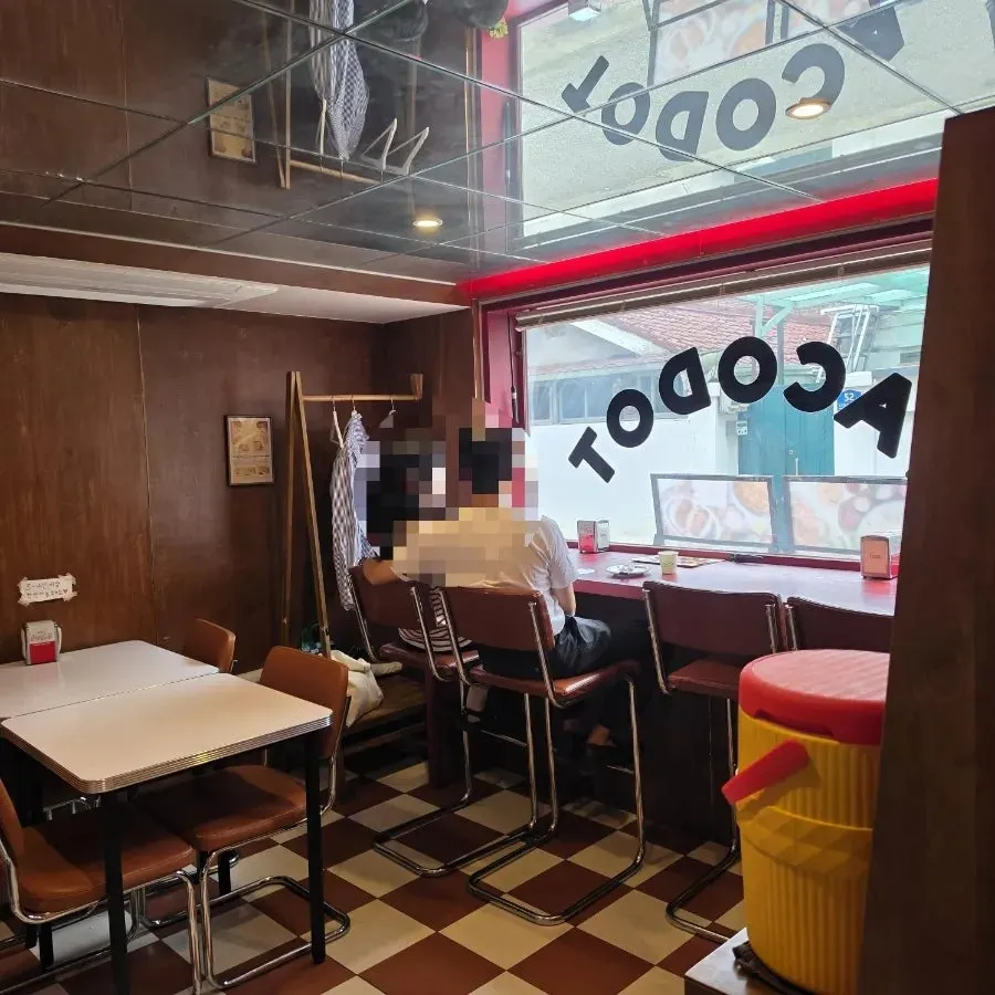 Interior of Taco Dot with Mexican-themed props
