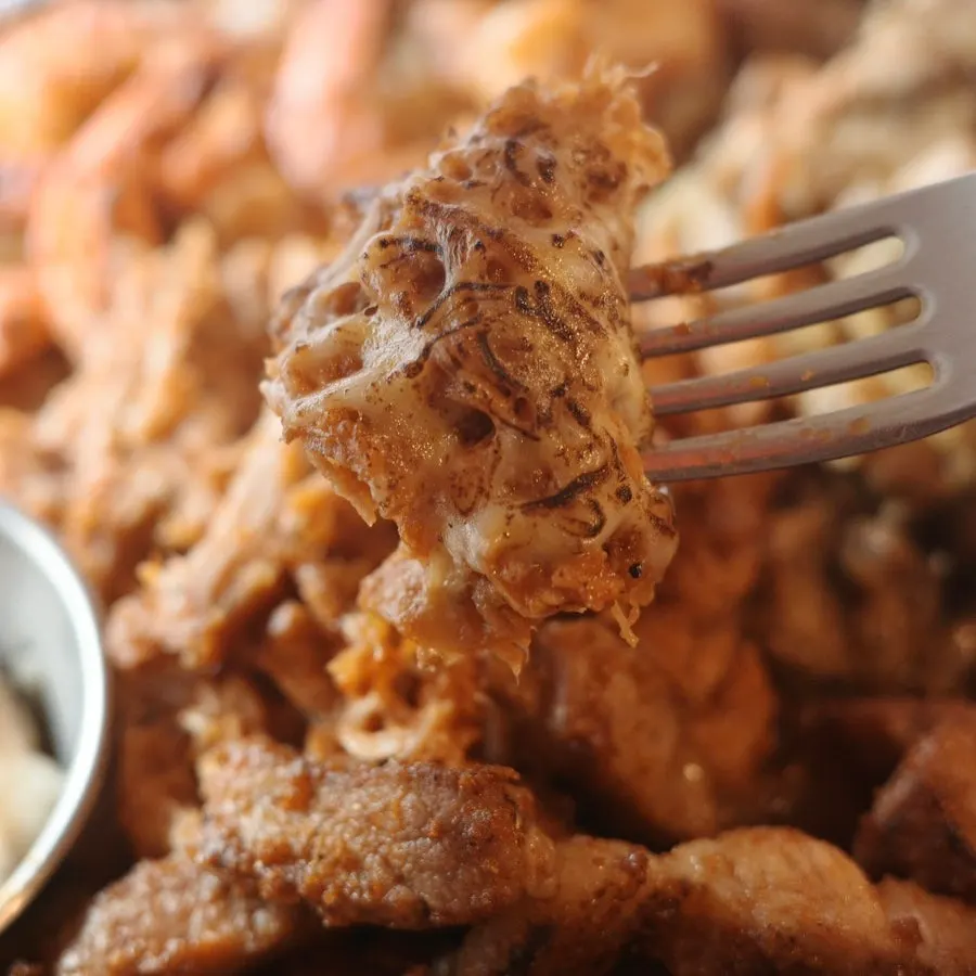 Pulled pork on the platter