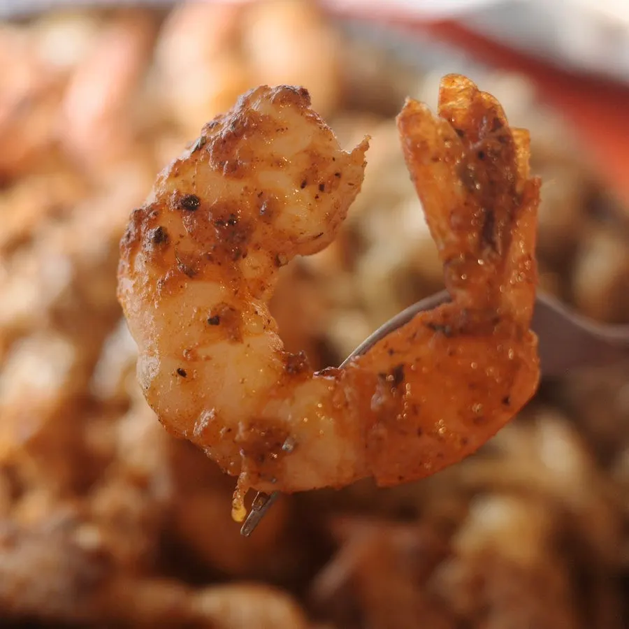Close-up of the shrimp, the tastiest item