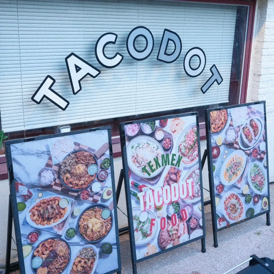 The table at Taco Dot after finishing the meal