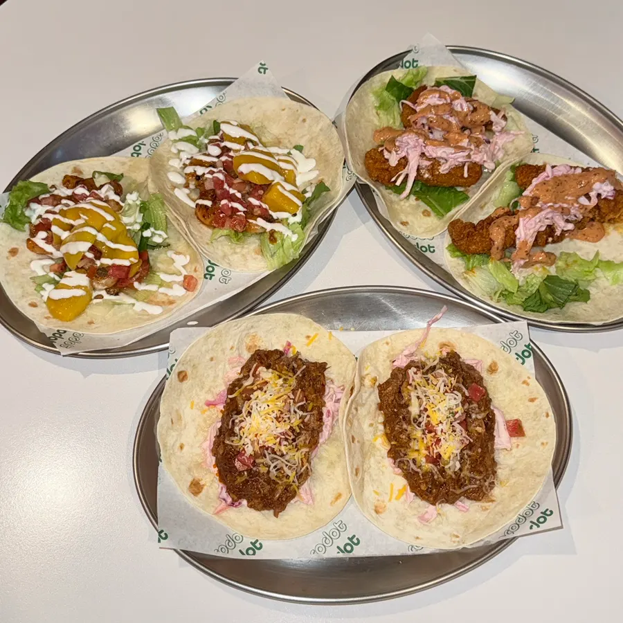 Self-service hot sauce, lime sauce, and other condiments