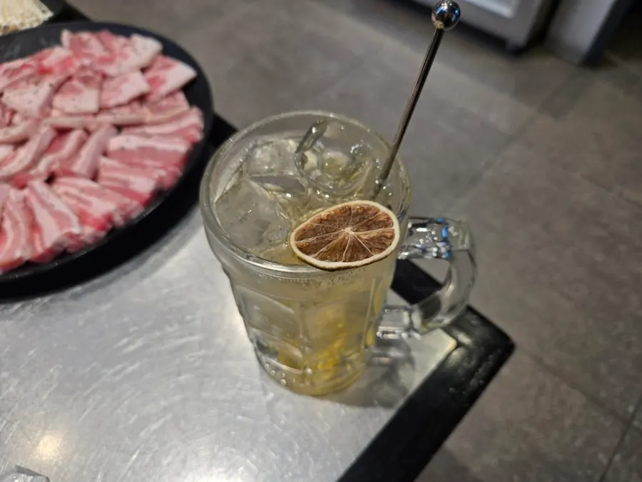 A glass of mojito highball