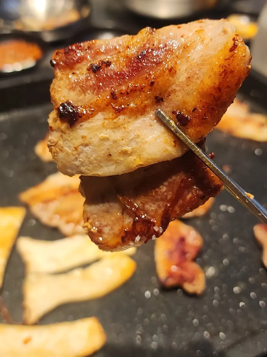 Pork belly paired with Dubai chewy ssamjang