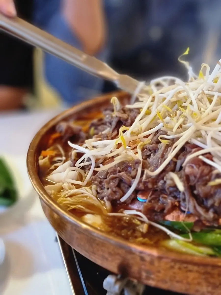 Seoul-style bulgogi with napa cabbage and mushrooms