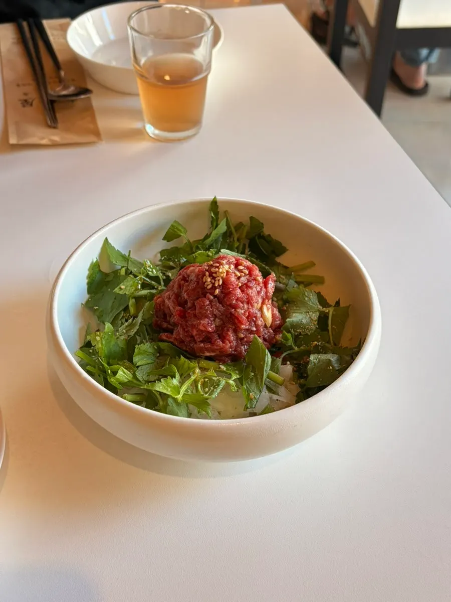 Basic side dishes at Taegyeongok including braised quail eggs