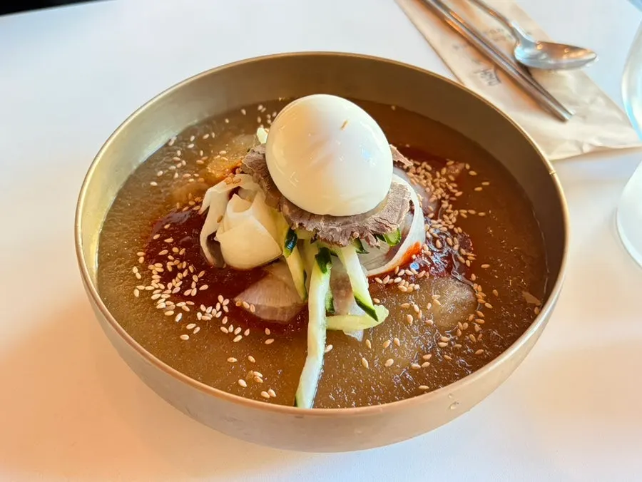 A bowl of rich, deep-flavored beef radish soup