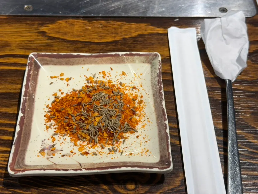 Upgraded set menu board at Sinbaegok Lamb Skewers