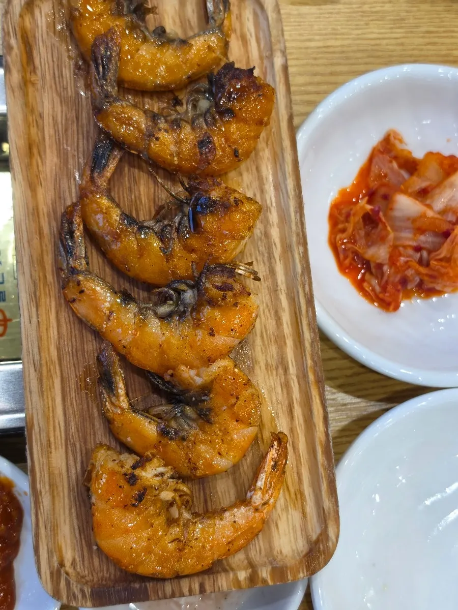 Grilled shrimp from the review event