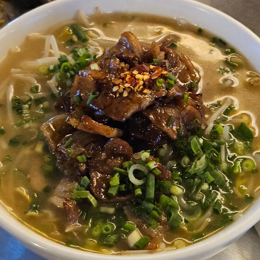 A bowl of Thai Yami's bulgogi rice noodle soup