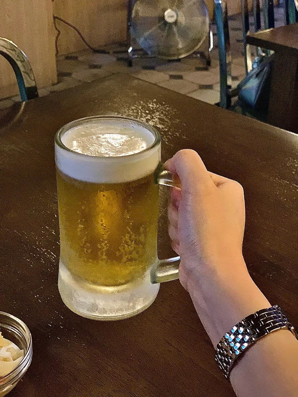 Thai Yami's draft beer served in a chilled glass